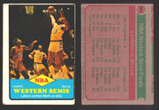 1973-74 Topps Basketball Trading Card You Pick Singles #1-#231 VG/EX #	64 Western Semis - Lakers vs Bulls  - TvMovieCards.com