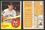 1963 Topps Baseball Trading Card You Pick Singles #1-#99 VG/EX #	64 Dick McAuliffe - Detroit Tigers  - TvMovieCards.com