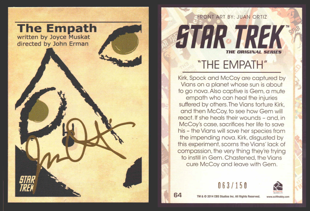 Star Trek Portfolio Prints Juan Ortiz Gold Parallel Trading Cards You Pick 1-80 #	   64   The Empath  - TvMovieCards.com