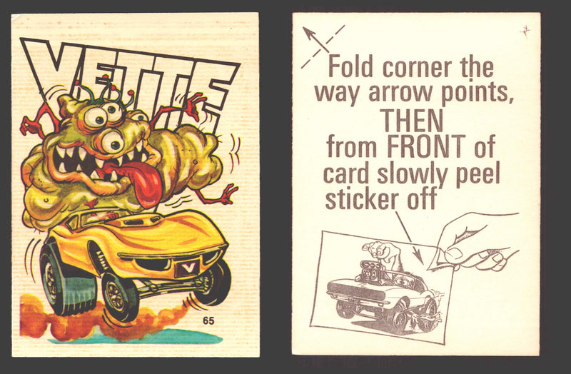 Fantastic Odd Rods Series 2 Vintage Sticker Cards Donruss #1-66 You Pick Singles