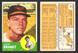 1963 Topps Baseball Trading Card You Pick Singles #1-#99 VG/EX #	65 Jackie Brandt - Baltimore Orioles  - TvMovieCards.com