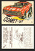 1970 Fiends and Machines Stickers Trading Card You Pick Singles #1-66 Donruss 65	Comet-GT  - TvMovieCards.com