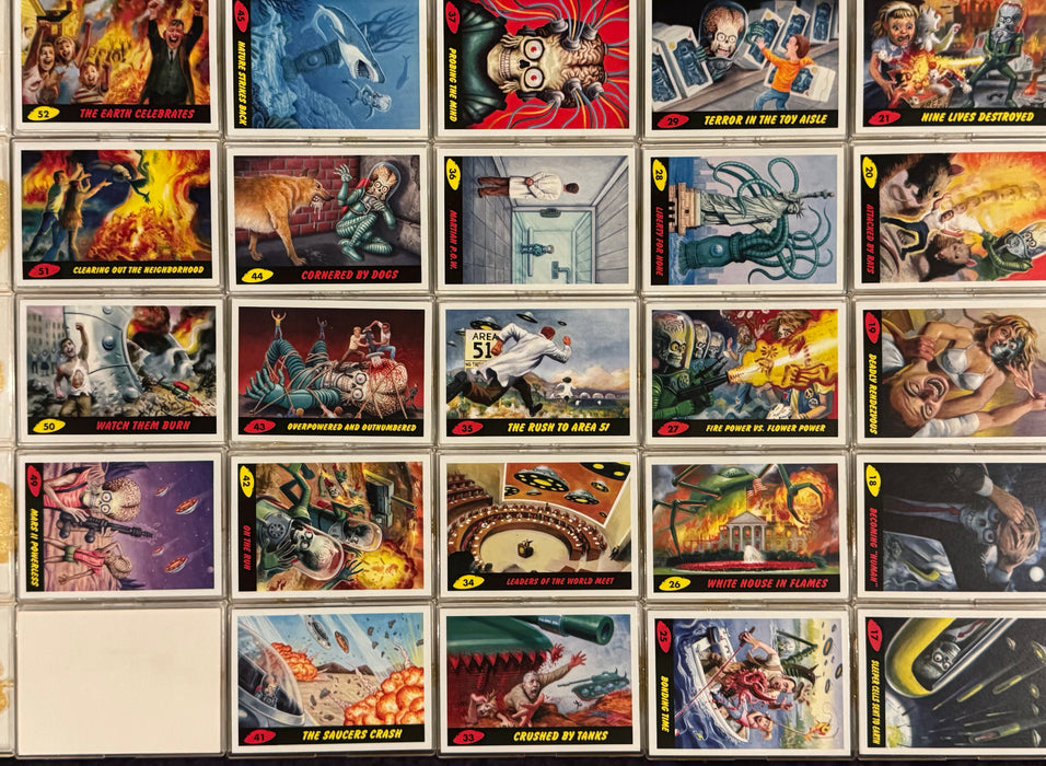 2017 Mars Attacks The Revenge! Base Trading Card Set of 55 Topps #1-55