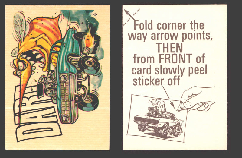 Fantastic Odd Rods Series 2 Vintage Sticker Cards Donruss #1-66 You Pick Singles