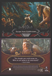 2022 Cryptozoic CZX Middle Earth Silver Parallel Base Card Singles 1-50 #/25 06 Escape from Goblin-town - TvMovieCards.com