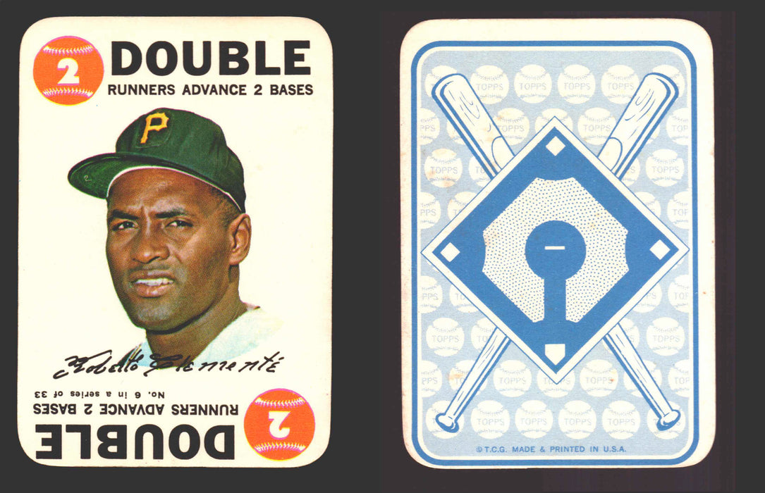 1968 Topps Baseball Game Card You Pick Single Cards #2-33 Mickey Mantle #	6 Roberto Clemente - Pittsburgh Pirates  - TvMovieCards.com