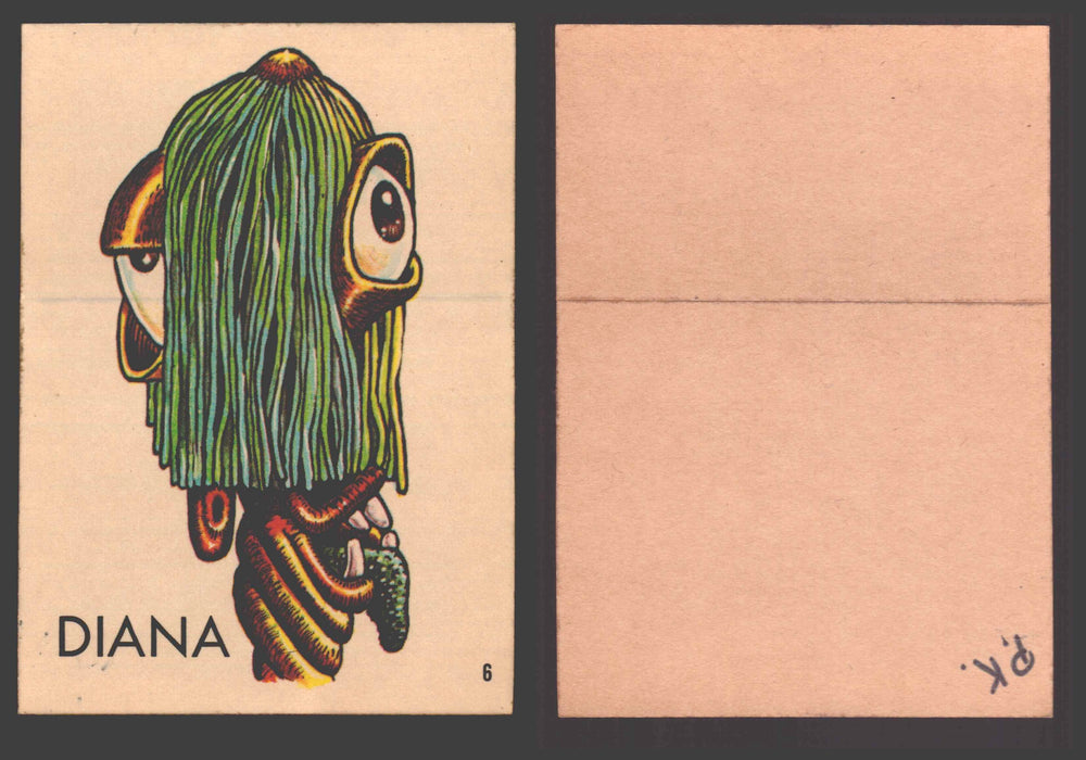 1965 Ugly Stickers Topps Trading Card You Pick Singles #1-44 with Variants 6 Diana - TvMovieCards.com