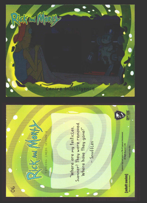 Rick and Morty Season 1 Base Foil Parallel Trading Card You Pick Singles #1-45 #	6  - TvMovieCards.com