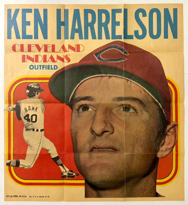 1970 Topps Baseball POSTER Inserts You Pick Singles *Finish Your Set* 6 Ken Harrelson (pinholes)  - TvMovieCards.com