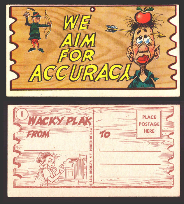 Wacky Plaks 1959 Topps Vintage Trading Cards You Pick Singles #1-88 #	  6   We aim for accuracy  - TvMovieCards.com