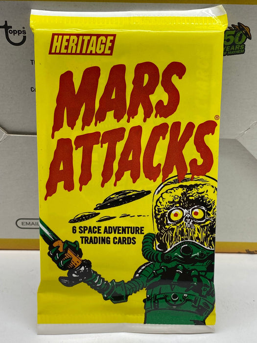 Mars Attacks Topps Heritage Attack From Space Card Pack Lot 10 Sealed Packs - TvMovieCards.com