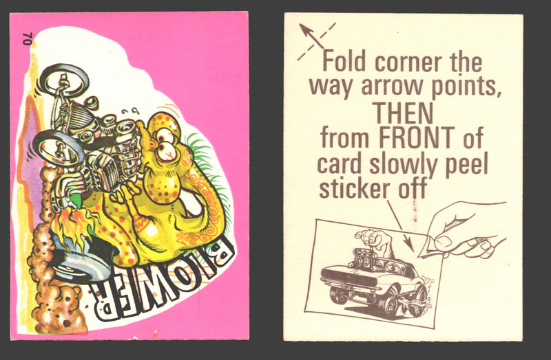 Fantastic Odd Rods Series 1 Vintage Sticker Cards Donruss #67-132 You Pick Singles