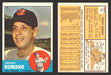 1963 Topps Baseball Trading Card You Pick Singles #1-#99 VG/EX #	72 Johnny Romano - Cleveland Indians  - TvMovieCards.com