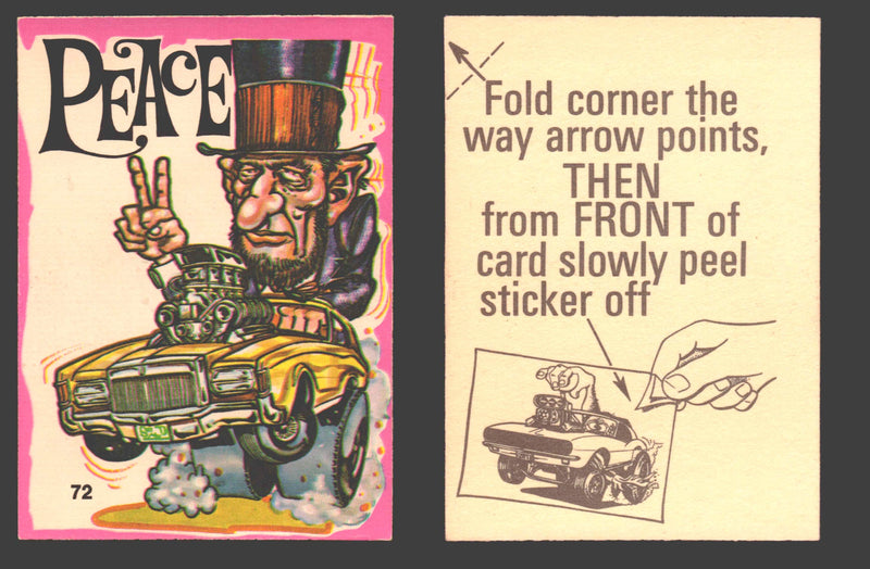 Fantastic Odd Rods Series 1 Vintage Sticker Cards Donruss #67-132 You Pick Singles