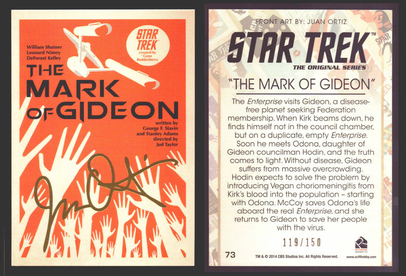 Star Trek Portfolio Prints Juan Ortiz Gold Parallel Trading Cards You Pick 1-80 #	   73   The Mark of Gideon  - TvMovieCards.com