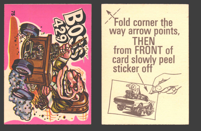 Fantastic Odd Rods Series 1 Vintage Sticker Cards Donruss #67-132 You Pick Singles