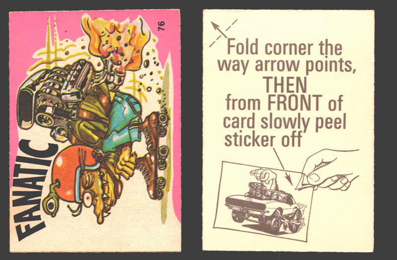 Fantastic Odd Rods Series 1 Vintage Sticker Cards Donruss #67-132 You Pick Singles