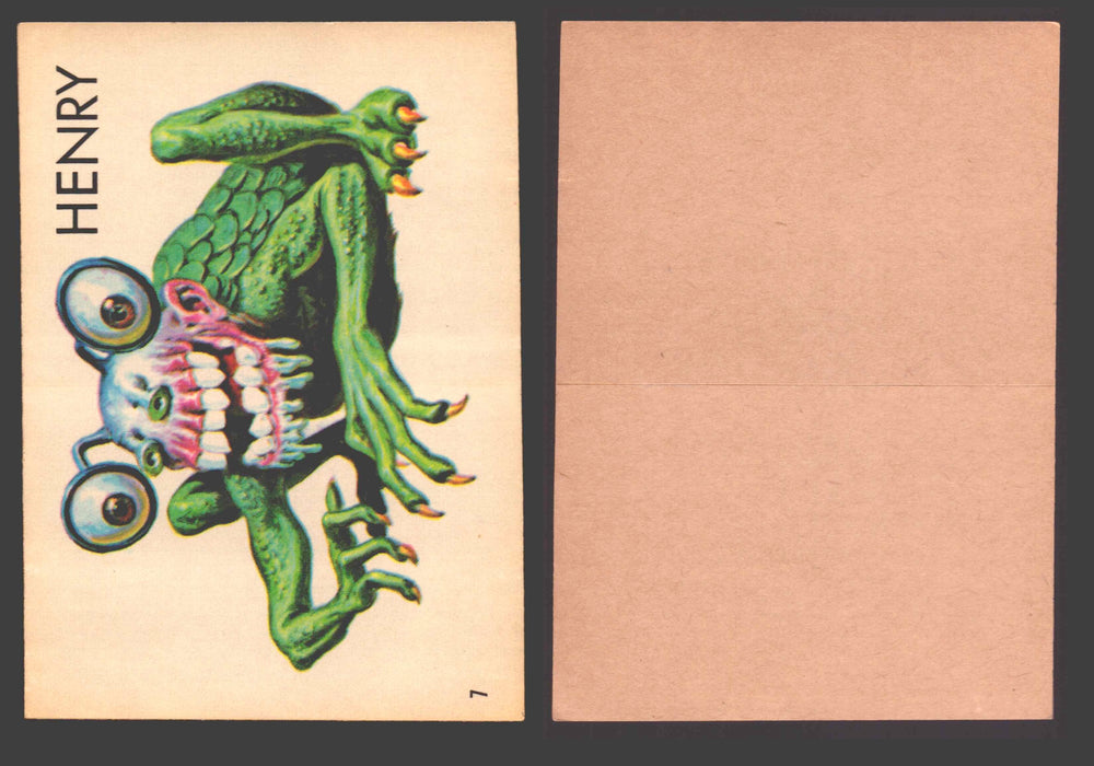 1965 Ugly Stickers Topps Trading Card You Pick Singles #1-44 with Variants 7 Henry - TvMovieCards.com