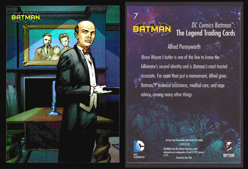 DC Comics Batman The Legend Parallel HoloFoil Base Trading Card Singles #1-63 7 Alfred Pennyworth - TvMovieCards.com