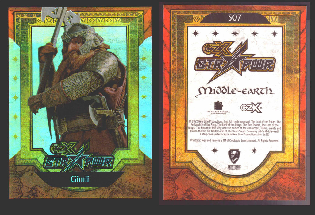 2022 Cryptozoic CZX Middle Earth STR PWR Red S01-S25 Single Cards S07 Gimli - TvMovieCards.com