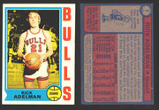 1974-75 Topps Basketball Trading Card You Pick Singles #1-#99 VG/EX #	7 Rick Adelman - Chicago Bulls  - TvMovieCards.com