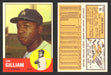 1963 Topps Baseball Trading Card You Pick Singles #1-#99 VG/EX #	80 Jim Gilliam - Los Angeles Dodgers  - TvMovieCards.com