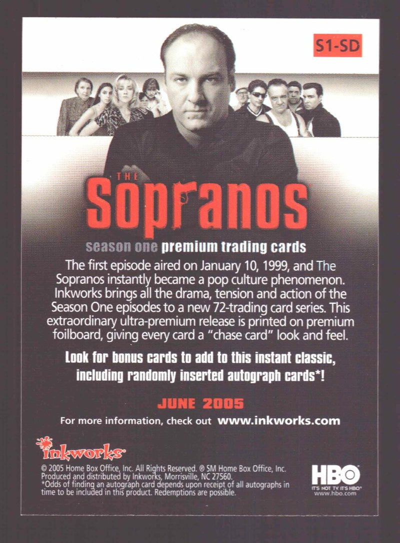 2005 Inkworks The Sopranos #S1-SD Tony Soprano Promo Trading Card