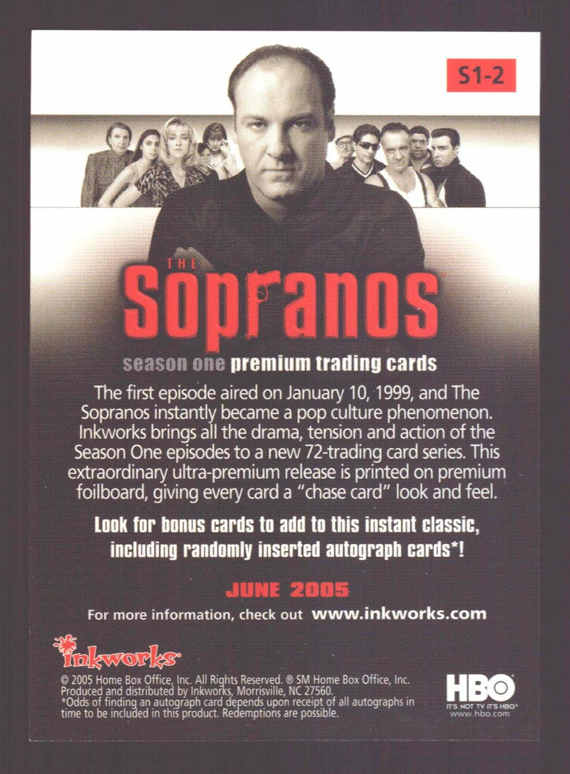 2005 Inkworks The Sopranos #S1-2 Tony / Carmela Promo Trading Card