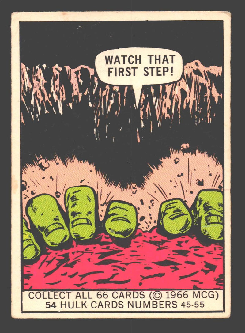 1966 Donruss Marvel Super Heroes #54 Watch that first step! Trading Card
