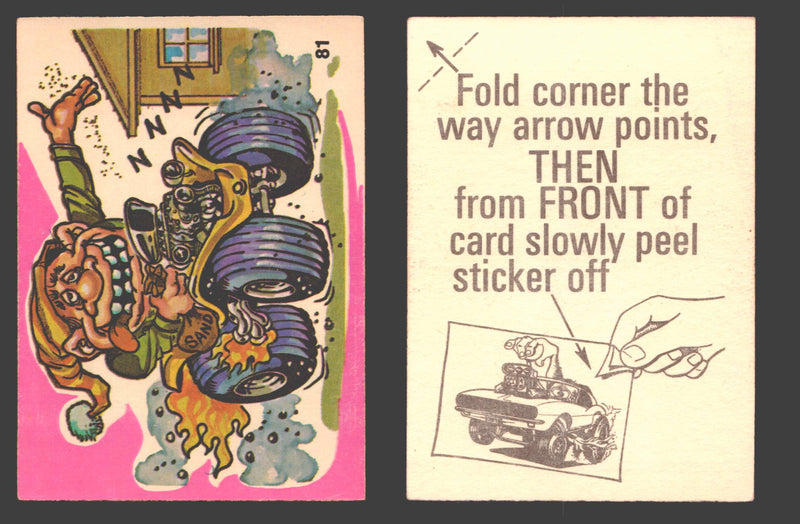 Fantastic Odd Rods Series 1 Vintage Sticker Cards Donruss #67-132 You Pick Singles