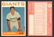 1964 Topps Baseball Trading Card You Pick Singles #1-#99 VG/EX #	82 Jim Davenport - San Francisco Giants  - TvMovieCards.com
