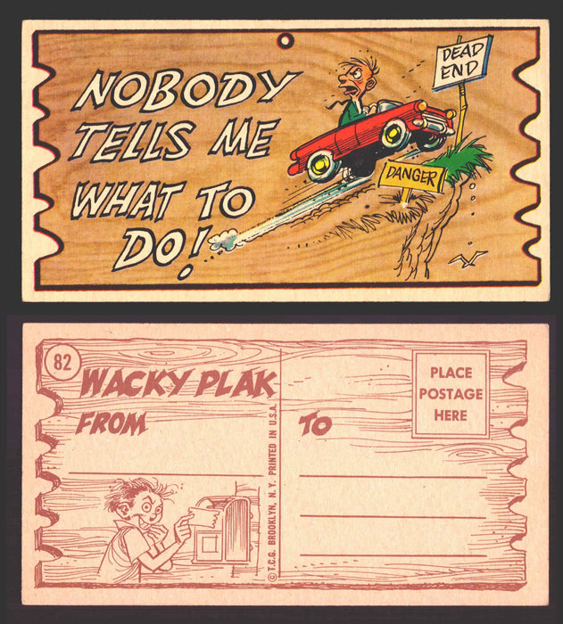 Wacky Plaks 1959 Topps Vintage Trading Cards You Pick Singles #1-88 #	 82   Nobody tells me what to do!  - TvMovieCards.com