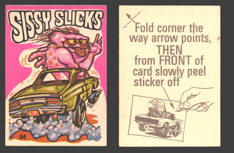 Fantastic Odd Rods Series 1 Vintage Sticker Cards Donruss #67-132 You Pick Singles