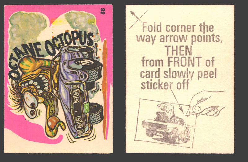 Fantastic Odd Rods Series 1 Vintage Sticker Cards Donruss #67-132 You Pick Singles