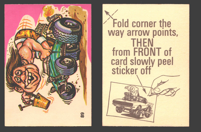 Fantastic Odd Rods Series 1 Vintage Sticker Cards Donruss #67-132 You Pick Singles