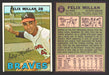 1967 Topps Baseball Trading Card You Pick Singles #1-#99 VG/EX #	89 Felix Millan RC - Atlanta Braves  - TvMovieCards.com