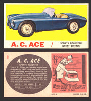 1961 Topps Sports Cars (White Back) Vintage Trading Cards #1-#66 You Pick Single #8 A. C. Ace - TvMovieCards.com