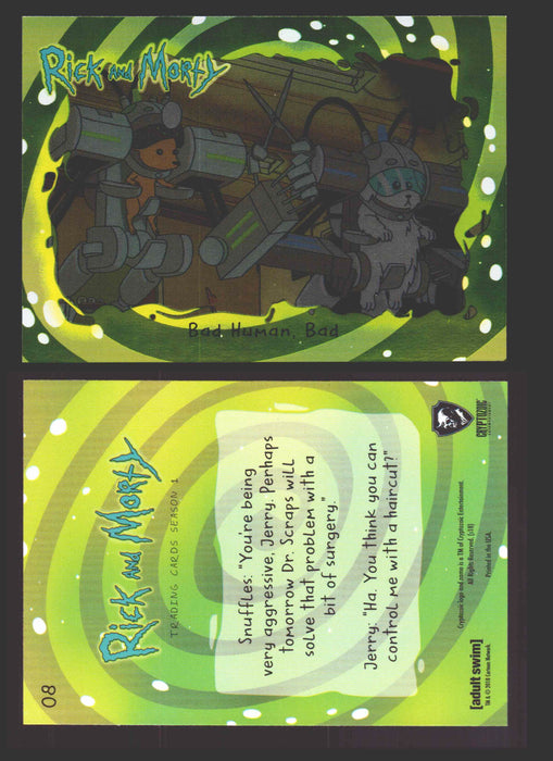 Rick and Morty Season 1 Base Foil Parallel Trading Card You Pick Singles #1-45 #	8  - TvMovieCards.com