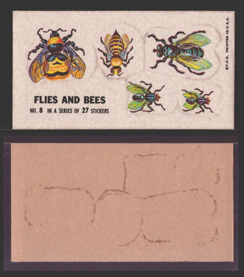 1967 Disgusting Disguises Sticker Trading Card You Pick Singles #1-27 #	  8   Flies and Bees  - TvMovieCards.com