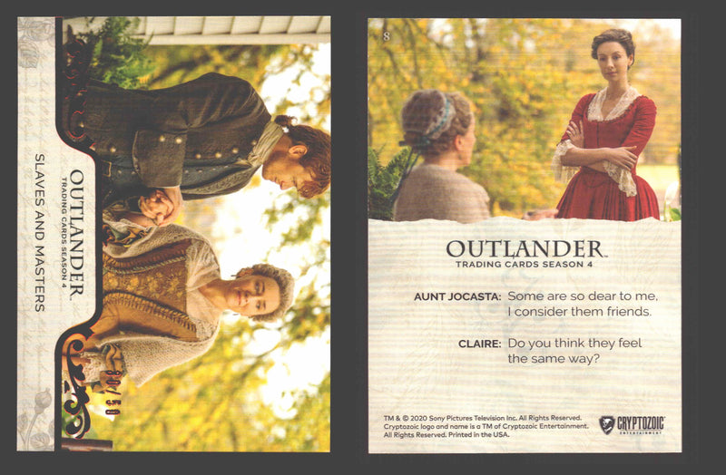 2020 Outlander Season 4 Red Foil Parallel Base Card You Pick Singles XX/50 8 Slaves and Masters - TvMovieCards.com