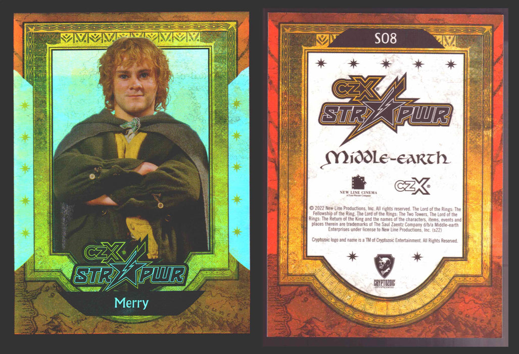 2022 Cryptozoic CZX Middle Earth STR PWR Red S01-S25 Single Cards S08 Merry - TvMovieCards.com