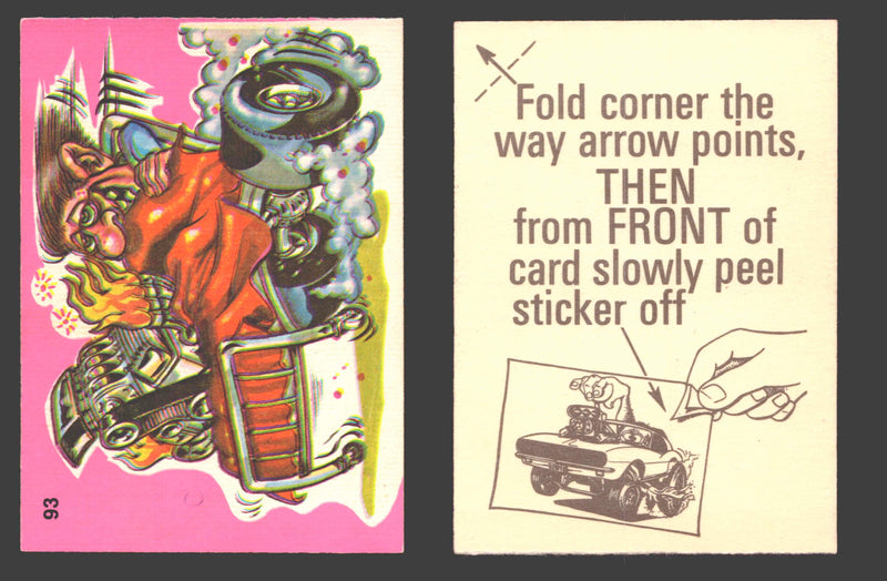 Fantastic Odd Rods Series 1 Vintage Sticker Cards Donruss #67-132 You Pick Singles