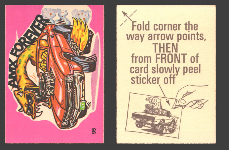 Fantastic Odd Rods Series 1 Vintage Sticker Cards Donruss #67-132 You Pick Singles