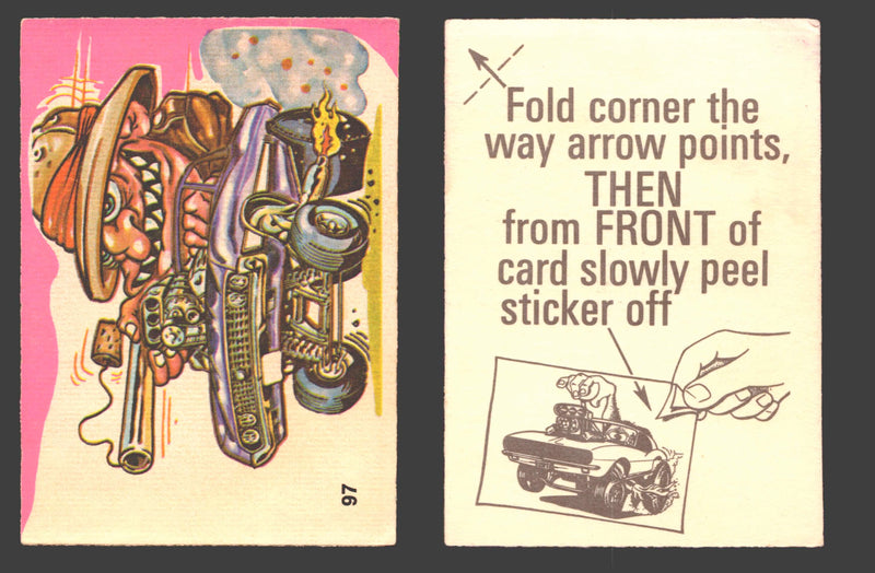 Fantastic Odd Rods Series 1 Vintage Sticker Cards Donruss #67-132 You Pick Singles