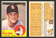 1963 Topps Baseball Trading Card You Pick Singles #1-#99 VG/EX #	97 Bob Duliba - St. Louis Cardinals  - TvMovieCards.com