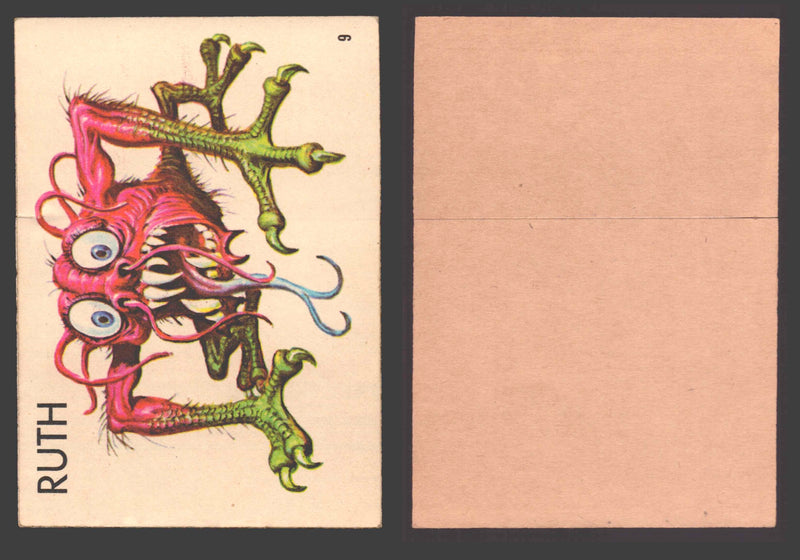 1965 Ugly Stickers Topps Trading Card You Pick Singles #1-44 with Variants 9 Ruth - TvMovieCards.com