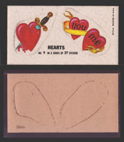 1967 Disgusting Disguises Sticker Trading Card You Pick Singles #1-27 #	  9   Hearts  - TvMovieCards.com