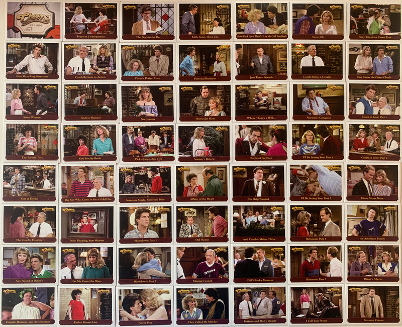 Cheers TV Show Seasons 1-4 Premiere Edition Trading Card Base Set 99 Cards - TvMovieCards.com