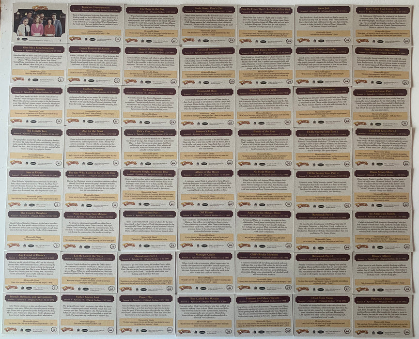 Cheers TV Show Seasons 1-4 Premiere Edition Trading Card Base Set 99 Cards - TvMovieCards.com