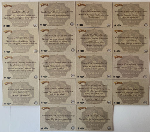 Cheers TV Show Seasons 1-4 Premiere Edition Norm Chase Card Set N1-N18 - TvMovieCards.com